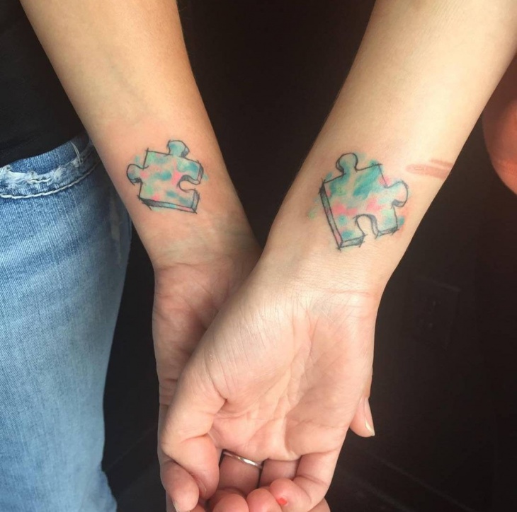 sister puzzle piece tattoo1