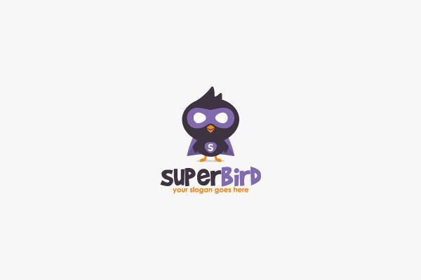 cute super bird logo