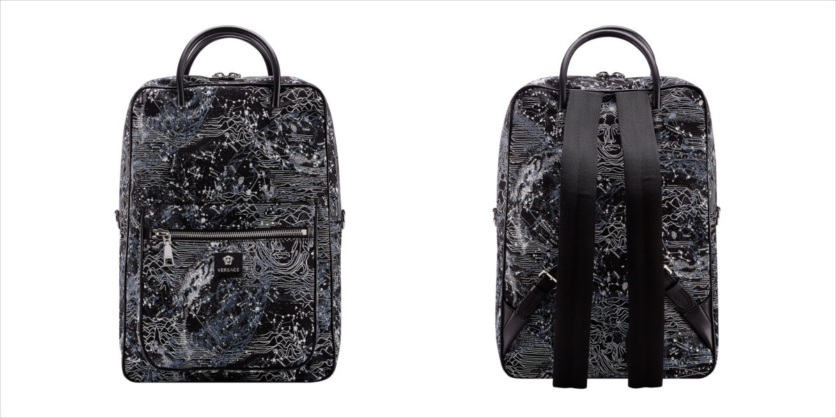versace astrology zip top nylon backpack