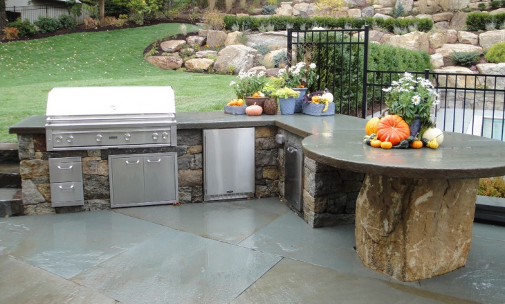 small l shaped outdoor kitchen
