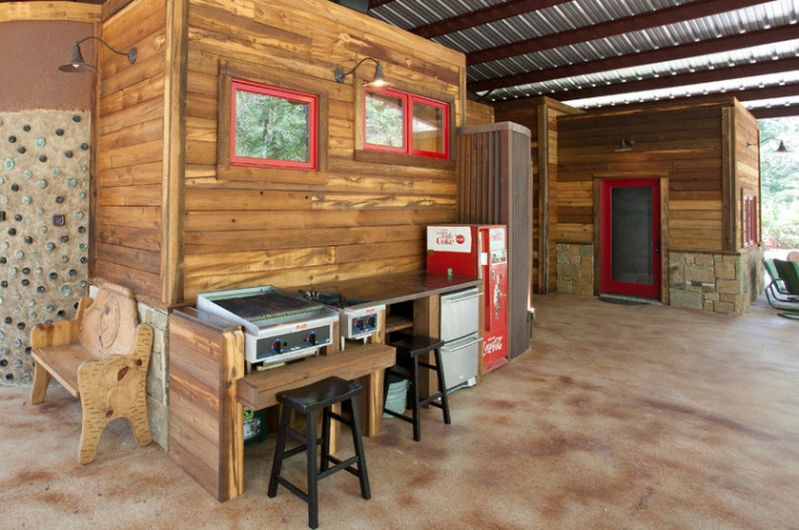 diy rustic outdoor kitchen design