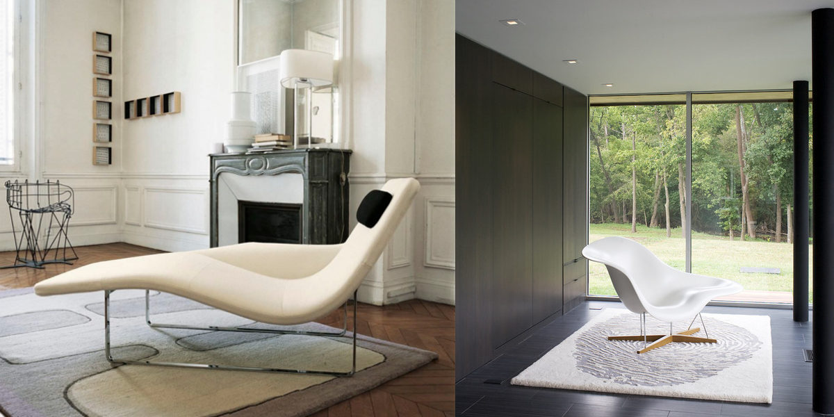 minimally designed lounge chair