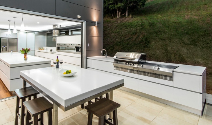 modern outdoor bbq kitchen