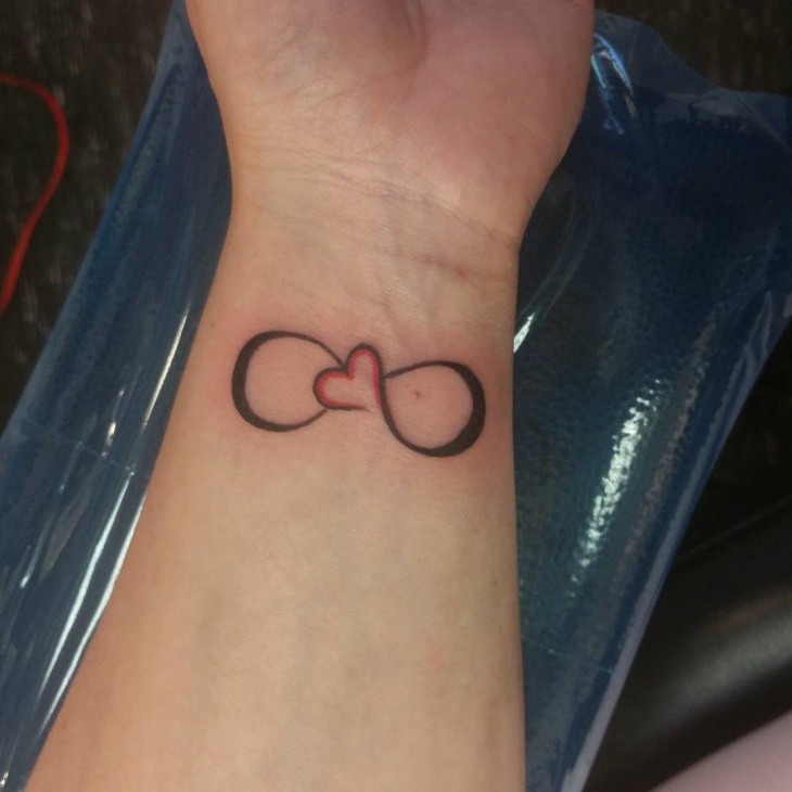infinity love heart tattoo