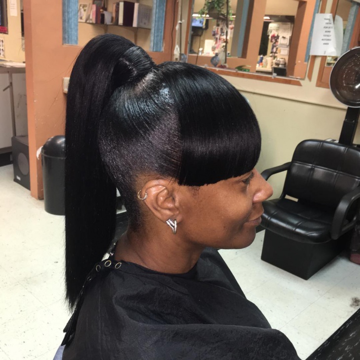 Ponytail Hairstyles For Black Hair With Weave