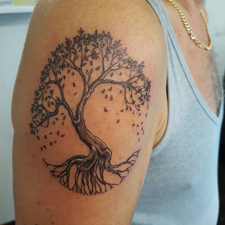 tree of life sleeve tattoo