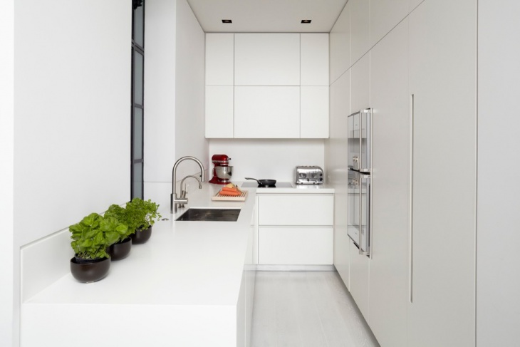 small white kitchen countertop
