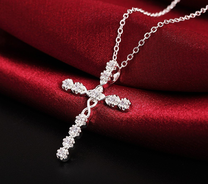 crystal cross pendant necklace