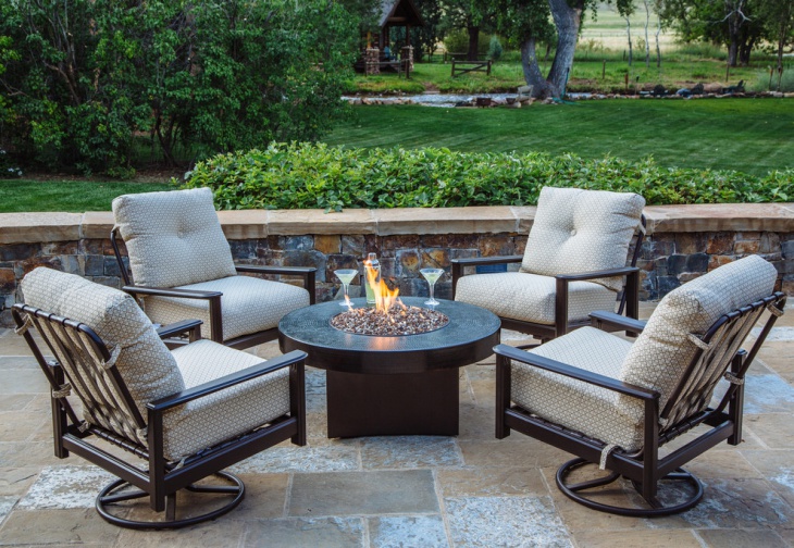 portable outdoor gas fire pit