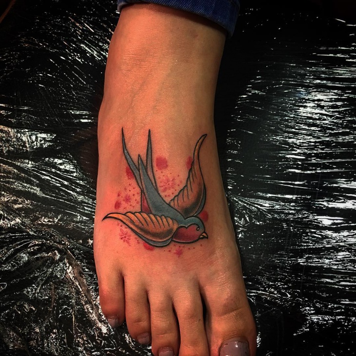 small swallow bird tattoo