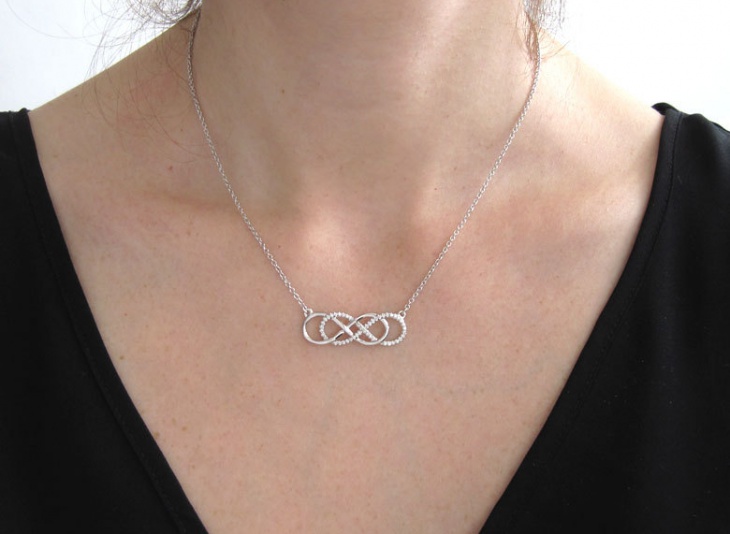 white gold infinity necklace