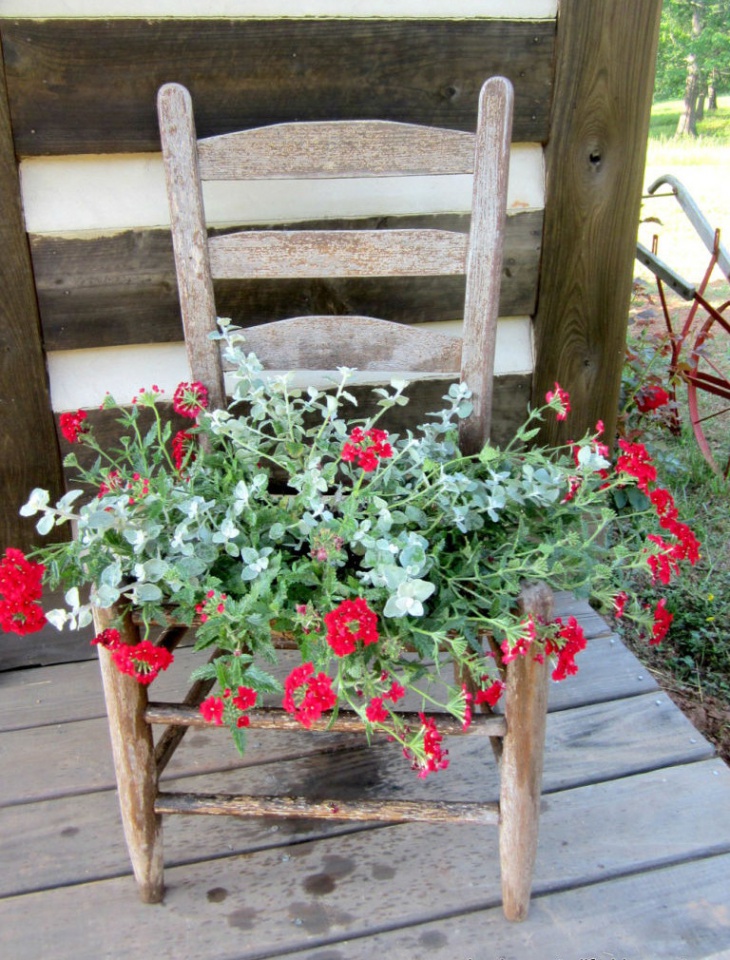 garden chair planter
