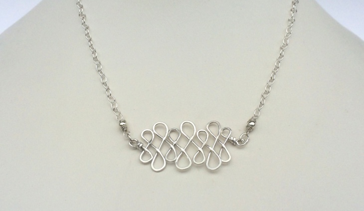 sterling silver infinity knot necklace