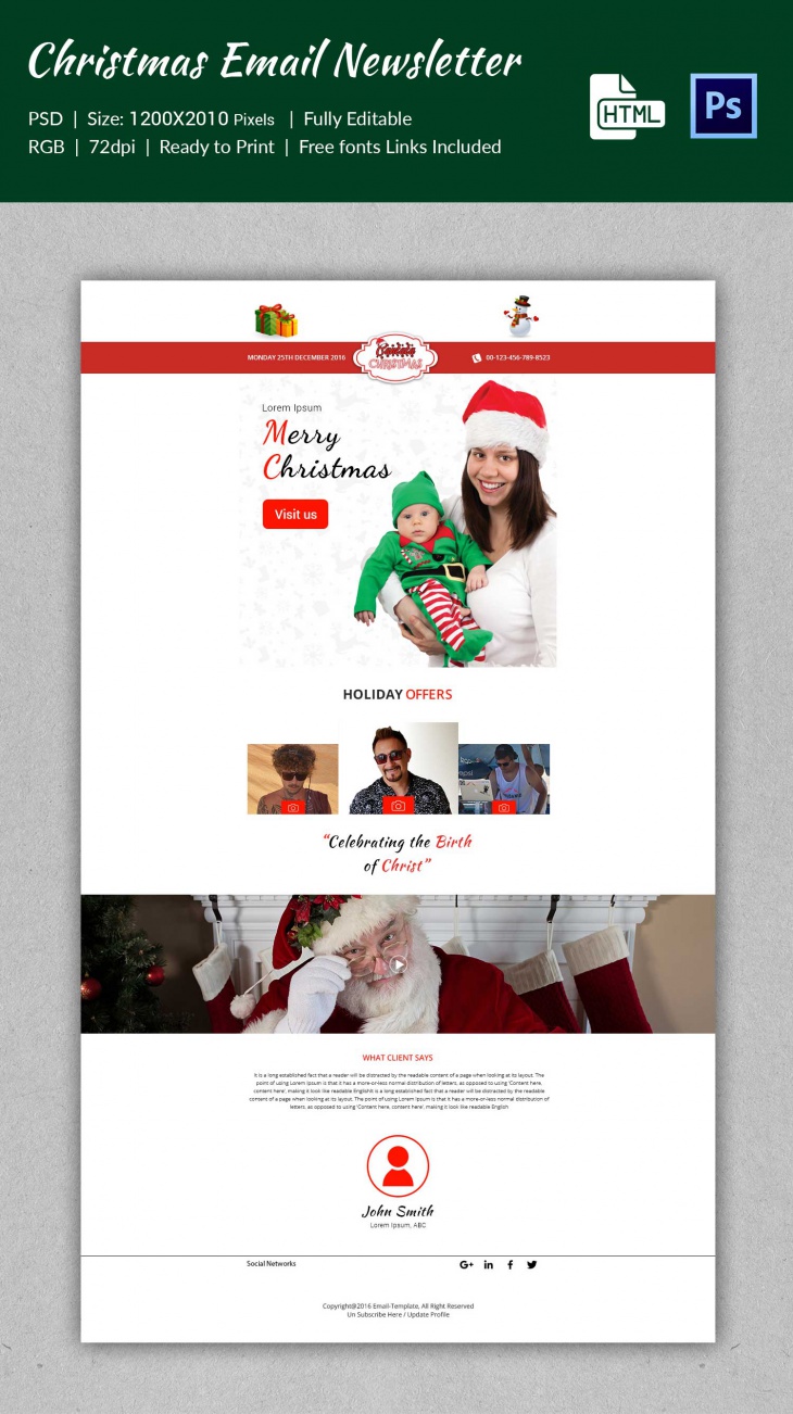 premium christmas cantata e mail newsletter
