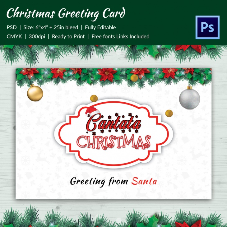 premium christmas cantata brochure greeting card