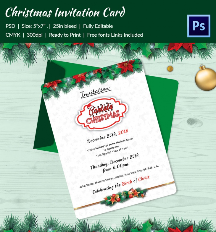 premium christmas cantata brochure invitation