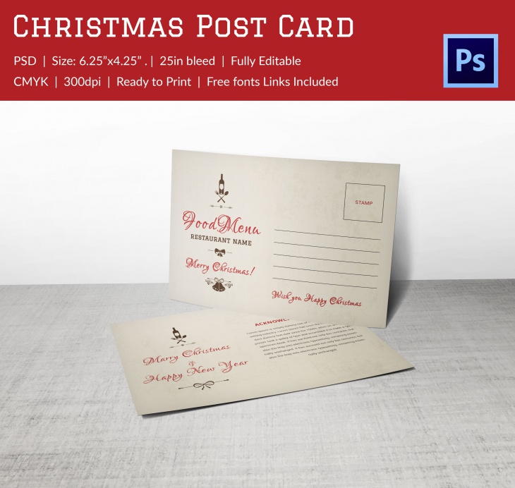 christmas bundle package post card