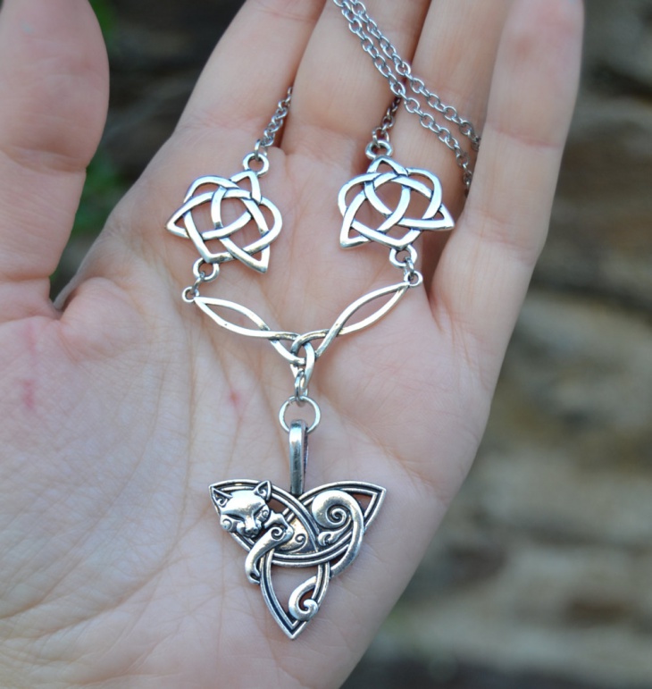 silver celtic necklace