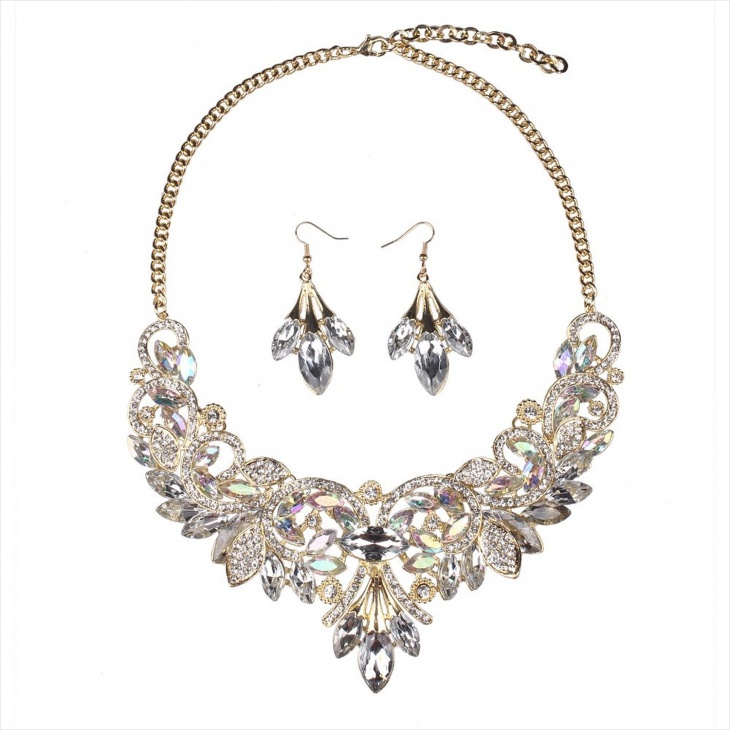 choker crystal statement necklace