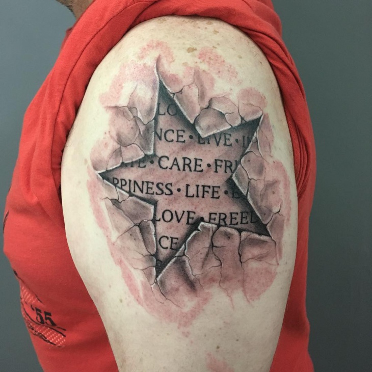 star sleeve tattoo for men