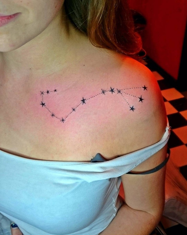 star constellation tattoo on shoulder