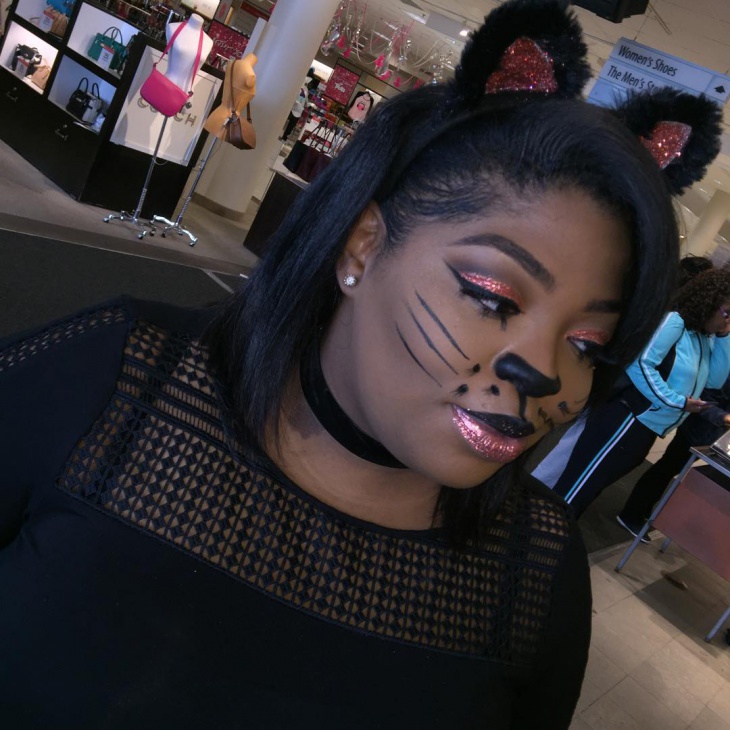 kitty cat makeup for black women