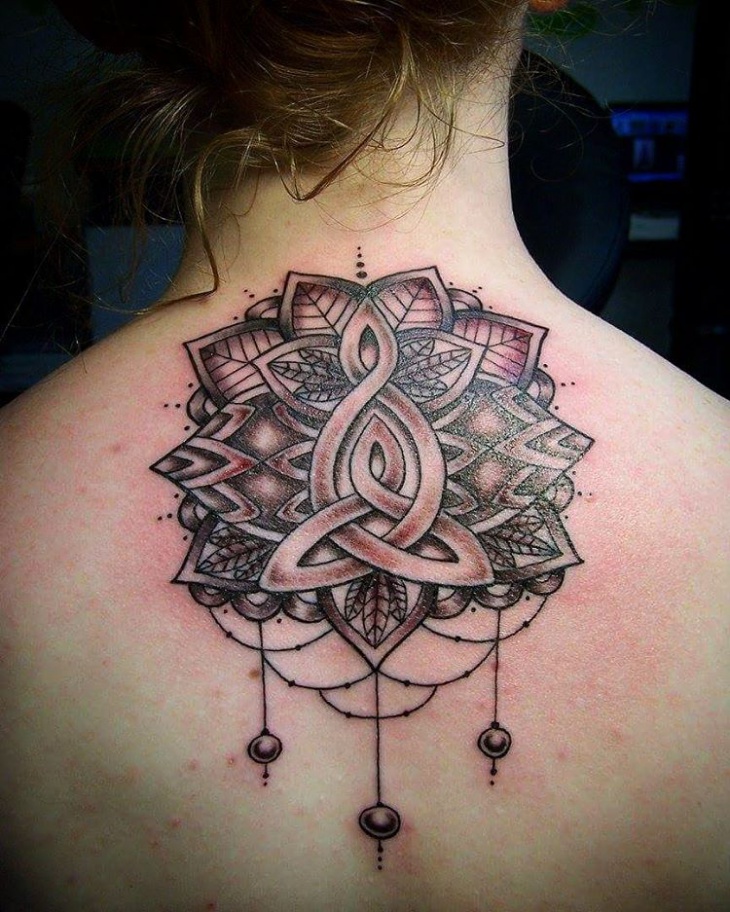 celtic mandala tattoo for back