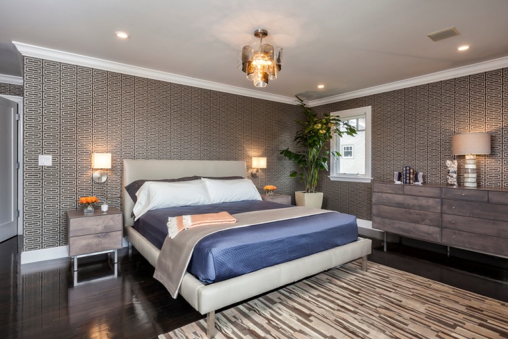 contemporary master bedroom wall design