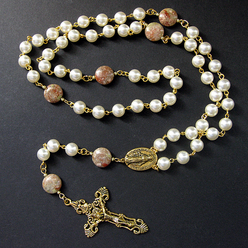 long pearl cross necklace
