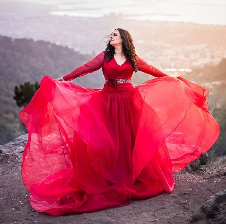 red beach wedding maxi dress1