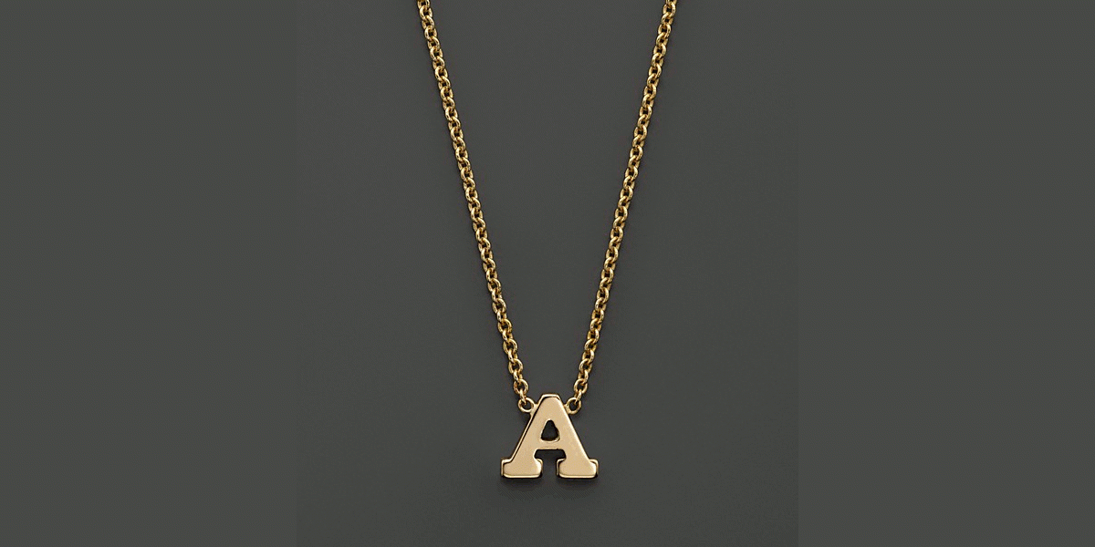zoe chicco gold initial necklace