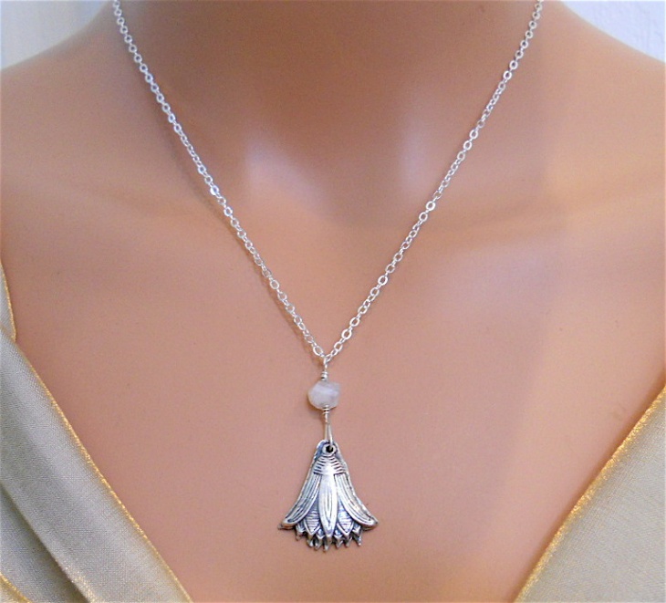handmade silver monogram necklace