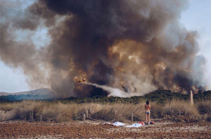 wildfire at the beach