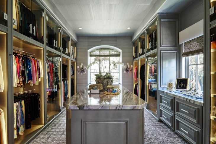 modern luxury walk in closet