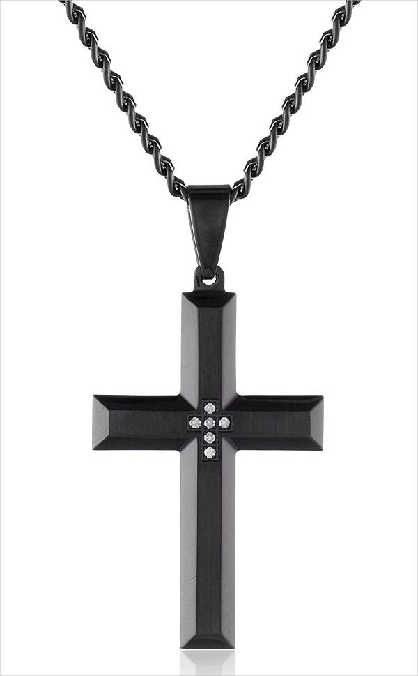 diamond cross necklace for men