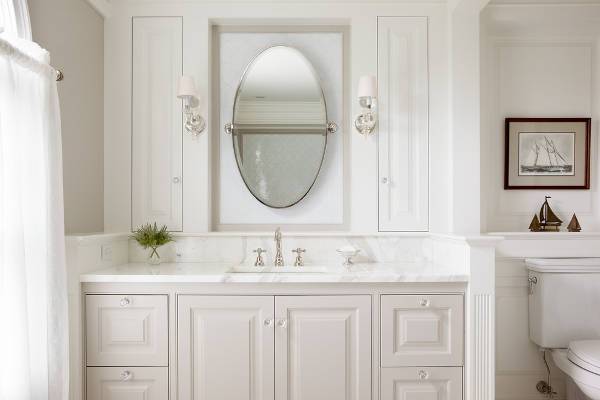 large oval bathroom mirror design