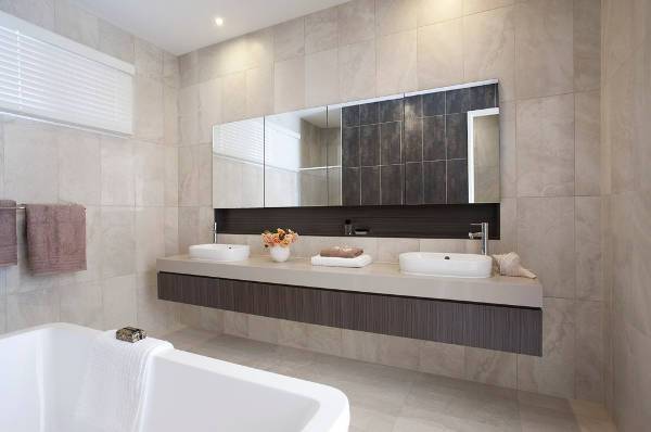 small modern wall mounted bathroom vanity
