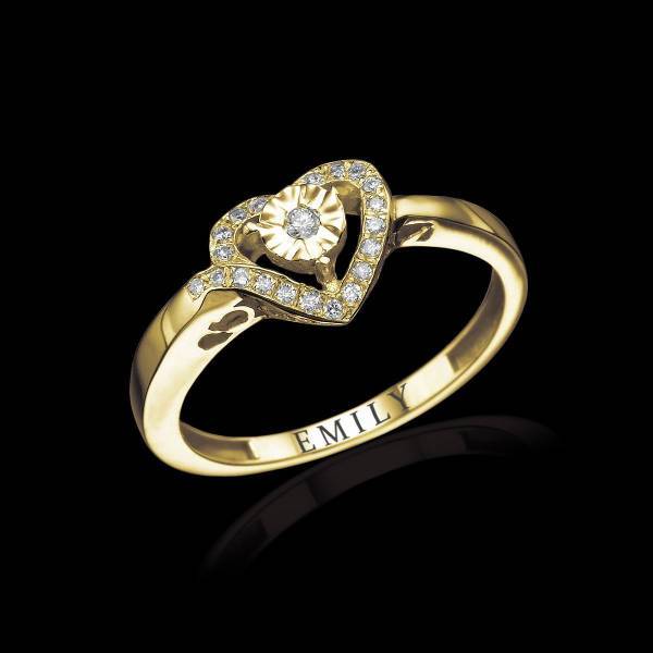 yellow gold promise ring