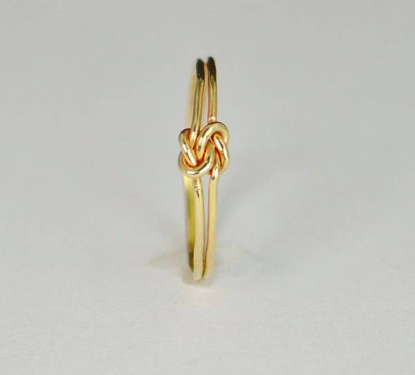 gold double knot promise ring