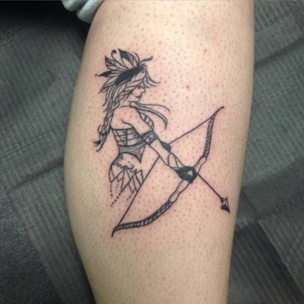 archery hunting tattoo design1