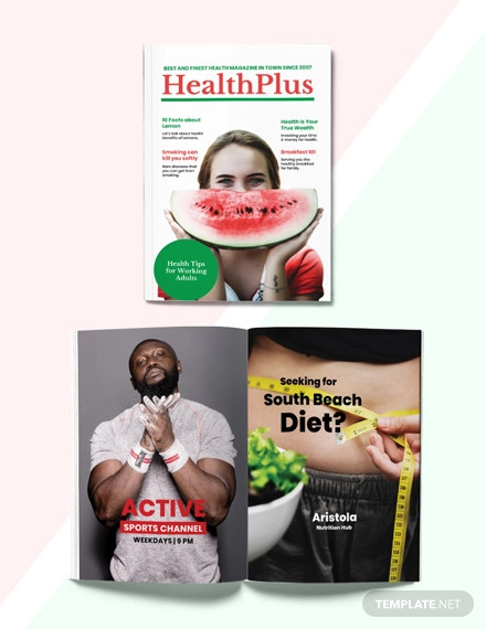 health magazine template