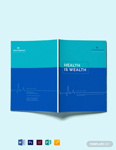 health and medical magazine template