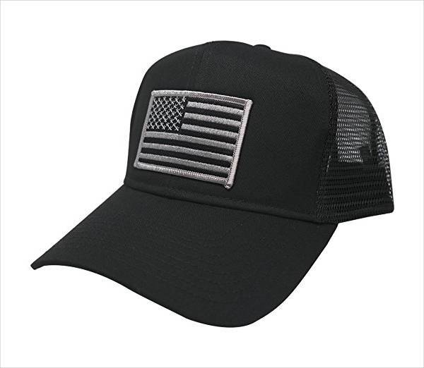 black trucker snapback hat