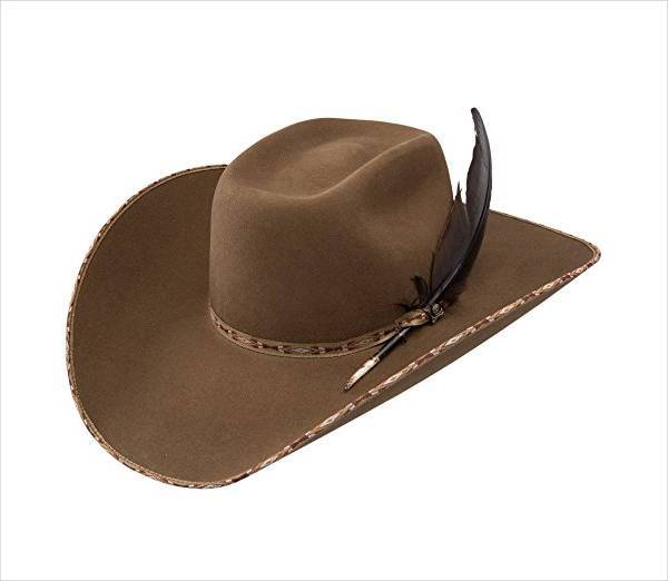 wrangler cowboy hat with feather