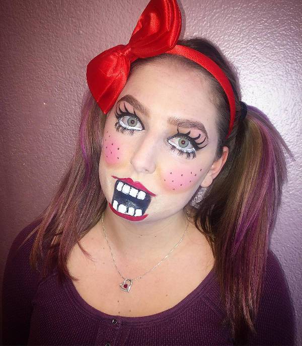 halloween doll face makeup