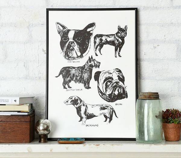 dogs art print