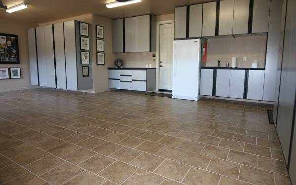 simple garage flooring tiles idea