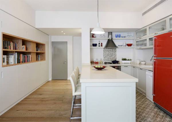 small white apartment kitchen