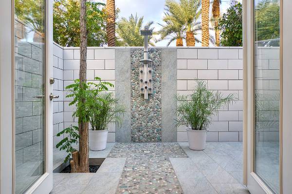 modern wall mounted outdoor shower