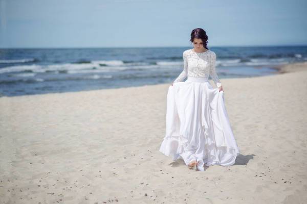 Casual White Wedding Dress 7